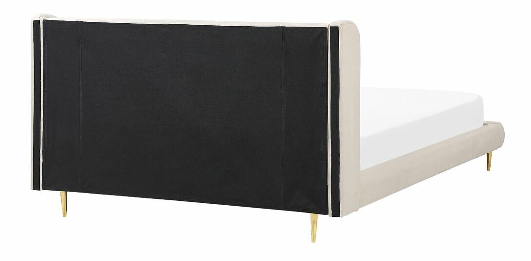 Manželská postel 180 cm Flora (béžová) (s roštem)