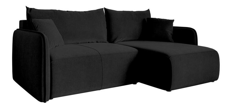 Rohová sedací souprava Mamma (černá + černá)