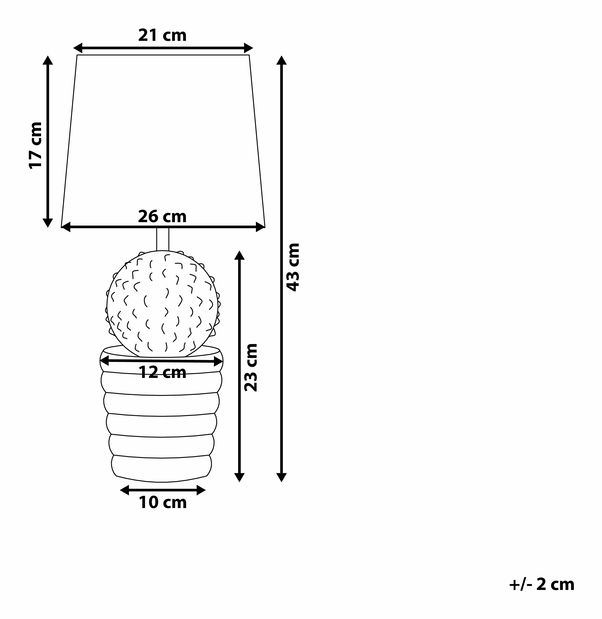 Stolní lampa Vilnius (černá)