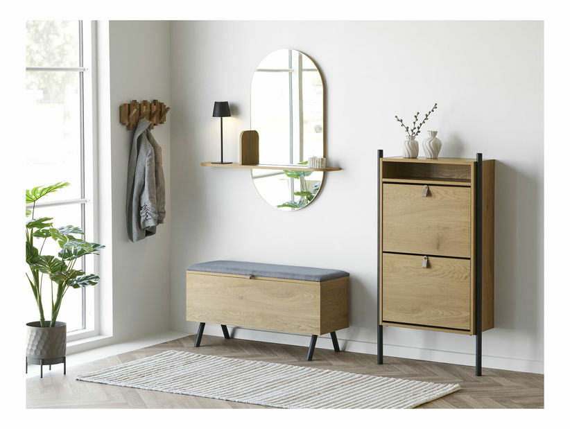 Skříňka na boty Basilina 3 (přírodní)