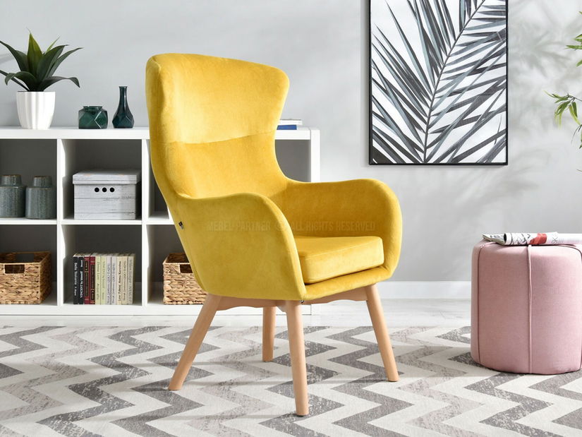 Křeslo Léto (žlutá + buk)