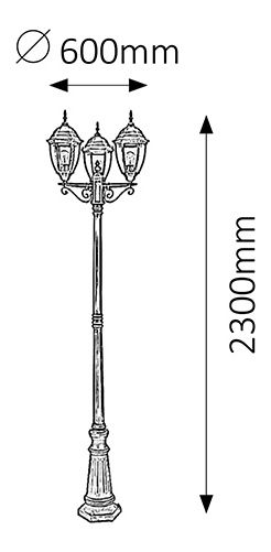 Venkovní svítidlo Toronto 8460 (antická zlatá)