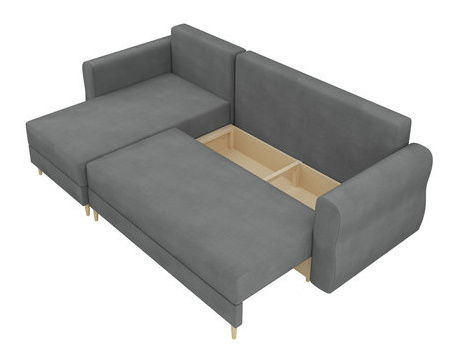 Rohová sedací souprava Selva L (šedá)