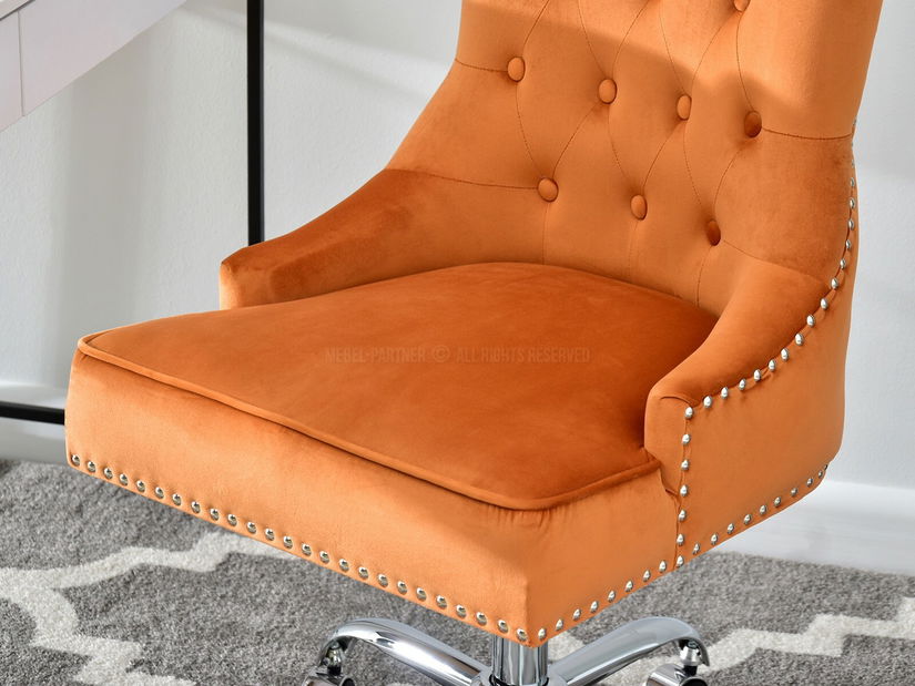 Židle Sonia (oranžová + chromová)