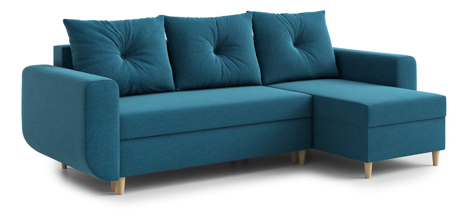  Rohová sedací souprava Eugenie (P) (tyrkysová)