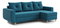  Rohová sedací souprava Eugenie (P) (tyrkysová)