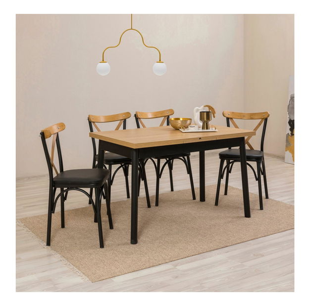 Jídelní set Duvasa 25 (černá) (pro 4 osoby)