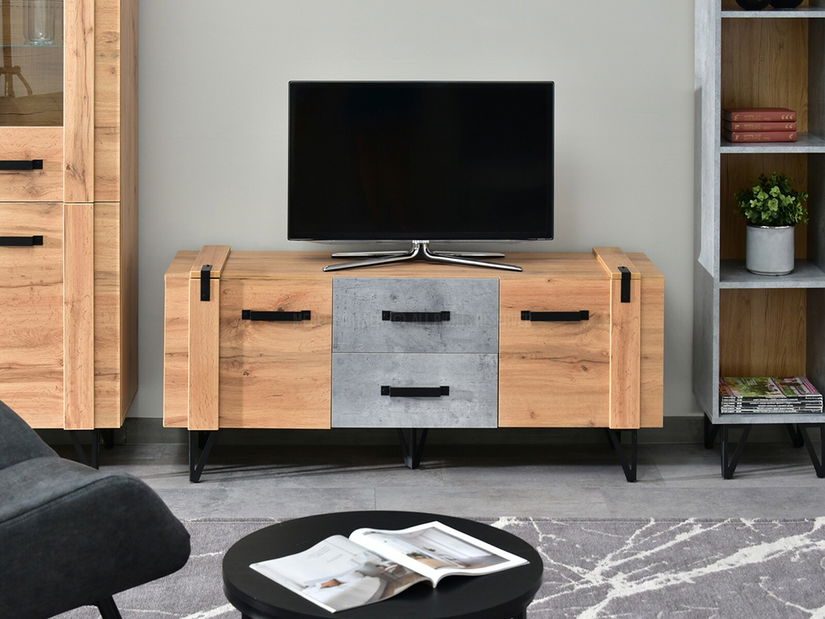 Obývací stěna Subrayado 02 (dub + černá)