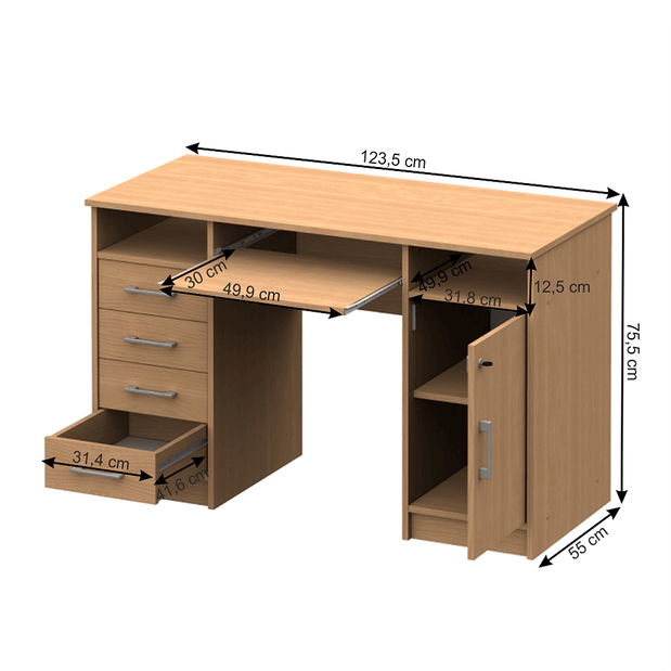 PC stolek Barba (buk)