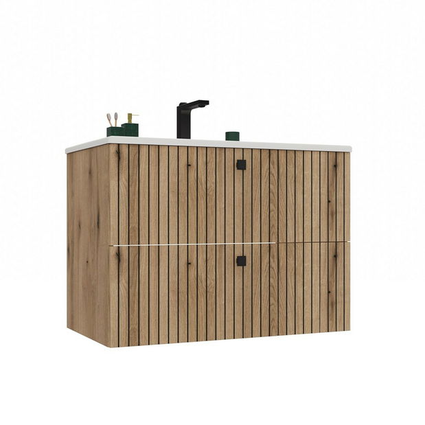 Skříňka pod umyvadlo Terca 1 80 (dub evoke) (s umyvadlem)