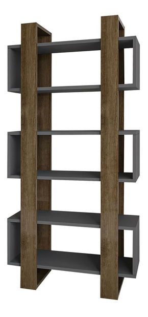 Regál Mulanos (ořech + antracit)