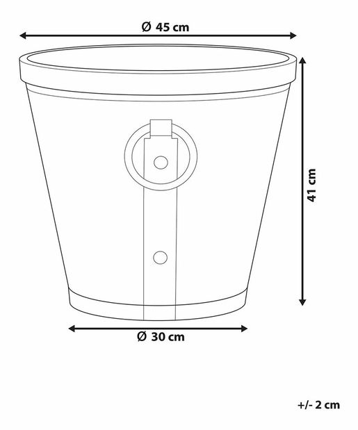 Květináč ⌀ 45 cm Varrie (šedá)