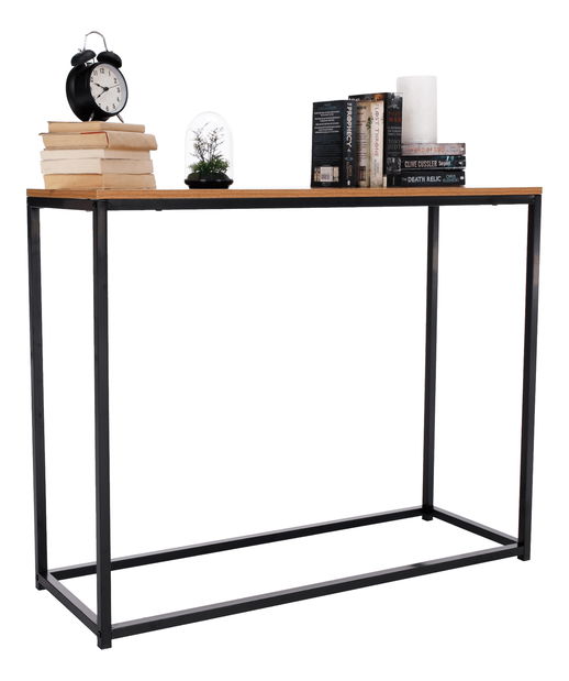 Konzolový stolek Kembi (dub + černá)