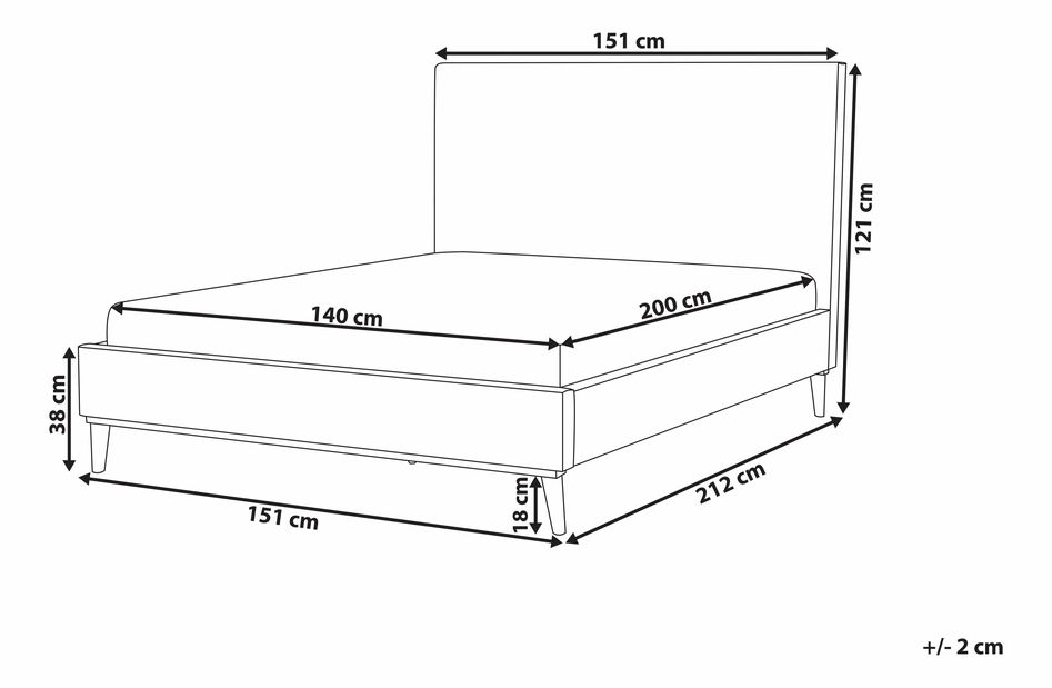 Manželská postel 140 cm BARON (s roštem) (růžová)