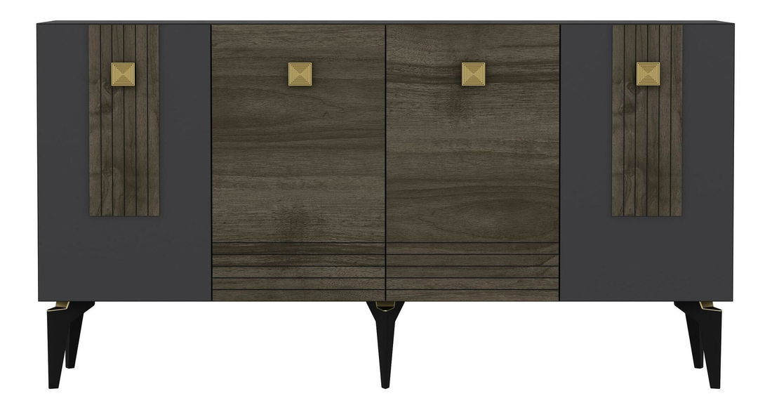 Konzolový stolek Nobate 1 (antracit + ořech)