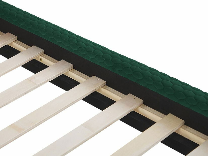 Manželská postel 140 cm BARON (s roštem) (zelená)