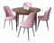 Jídelní set Torra (ořech barokní + růžová) (pro 4 osoby)