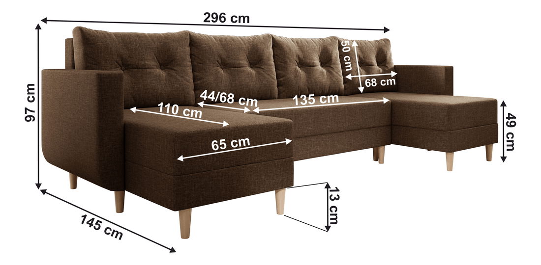 Univerzální sedací souprava Buron (savana 13) 