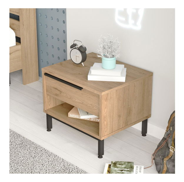 Noční stolek Otto 14 (ořech + černá)