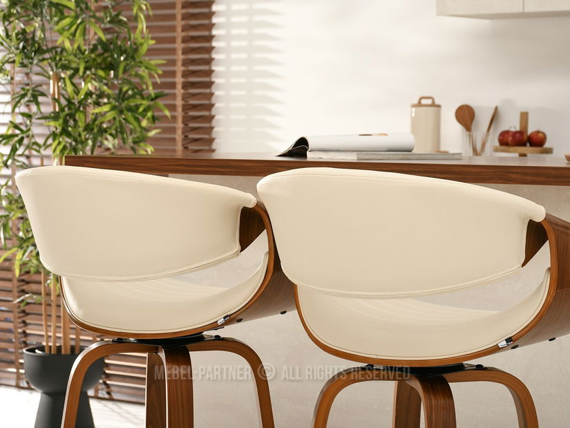 Židle Bjorn H (krémová + ořech)