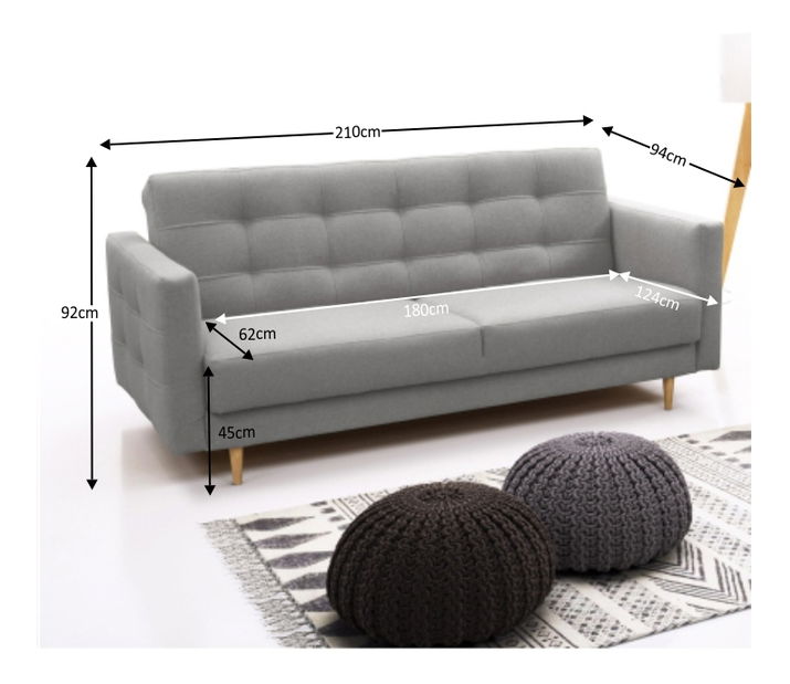 Pohovka Armendia (šedá)