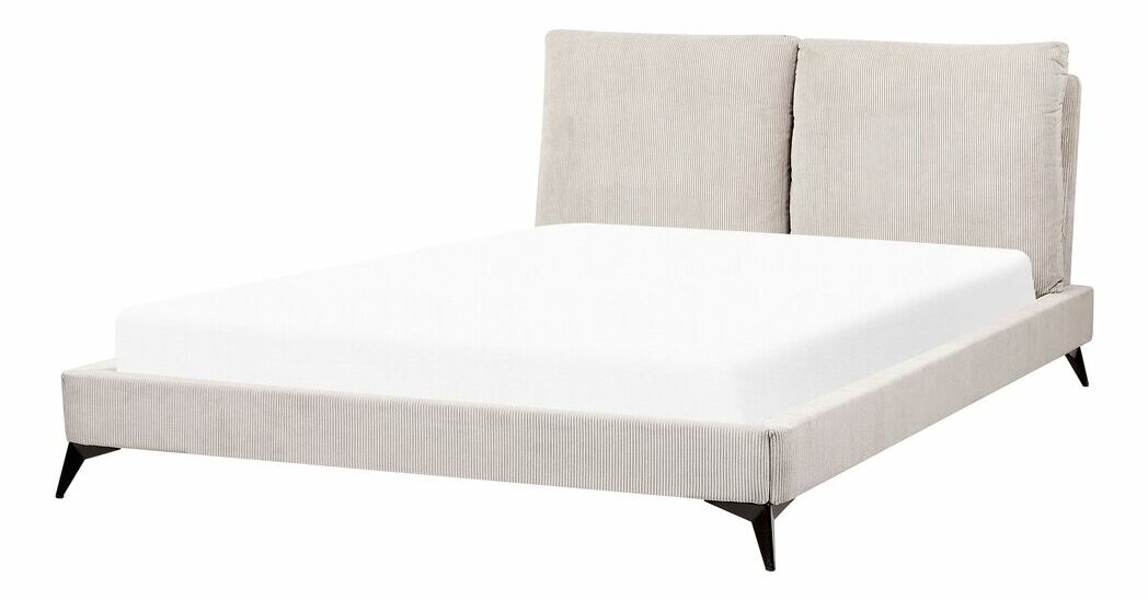 Manželská postel 160 cm Mellody (světlobéžová) (s roštem)