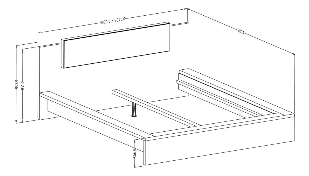 Manželská postel 160 cm Iris Typ 31 *bazar