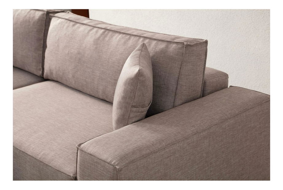 Rohová sedačka Pirlofenzza (s úl. prostorem) (L) (hnědá)