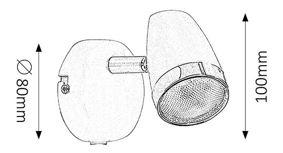 Bodové svítidlo Karen 6512 (antracit + šedá + chromová)