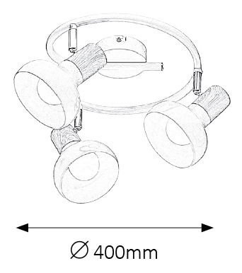 Bodové svítidlo Holly 5946 (bílá + buk)