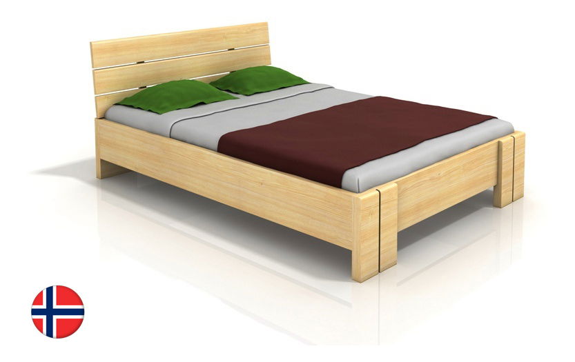 Jednolůžková postel 120 cm Naturlig Tosen High (borovice) (s roštem)