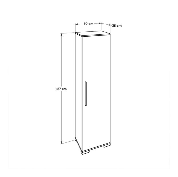 Policová skříň Aderyn (bílá)