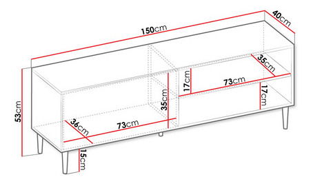 TV skříňka Sarlana 1K1P (černá) *výprodej