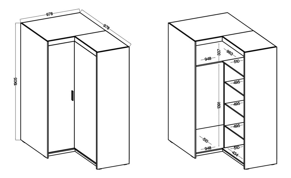 Šatní skříň Elanor V (dub sonoma)