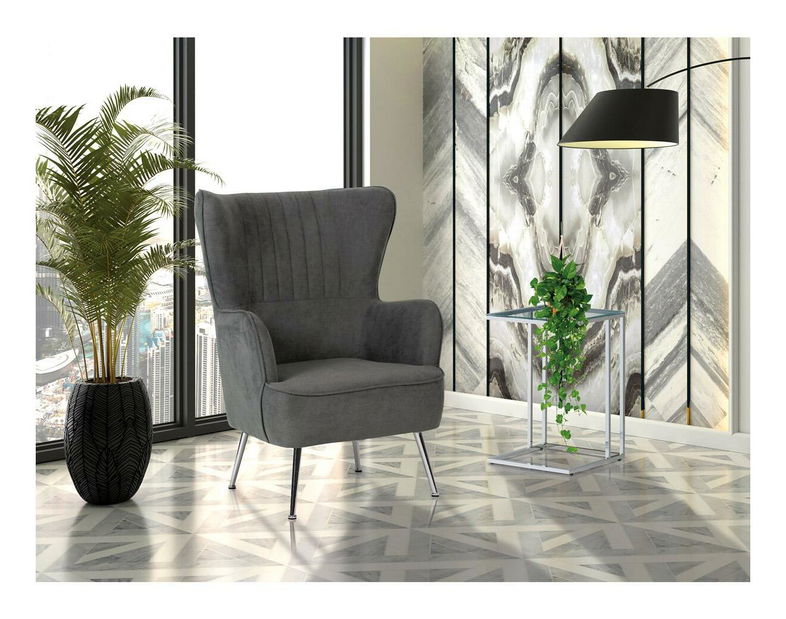 Křeslo ušák Agobios (šedá)