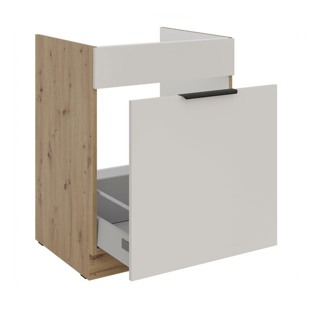 Dolní kuchyňská skříňka pod dřez Sayla 60 ZL 1S BB (kašmír + dub artisan)