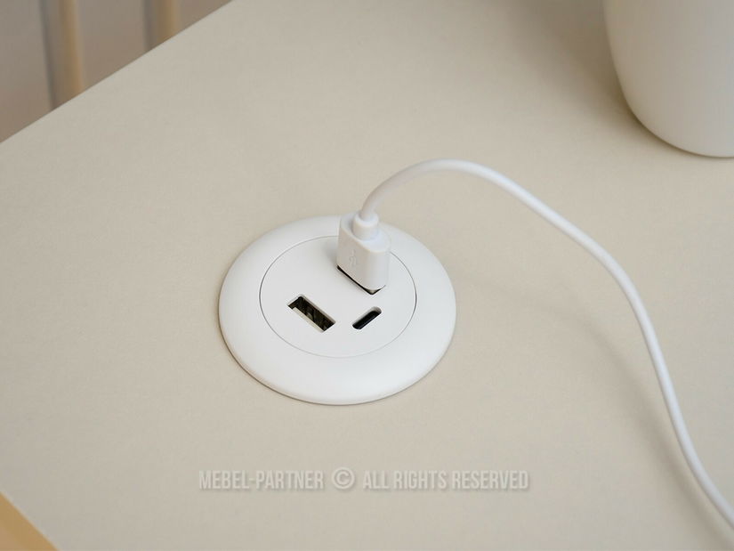 PC stolek s nastavitelnou výškou Occott 120 (krémová)