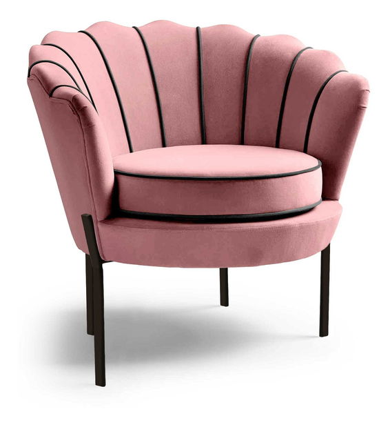 Relaxační křeslo Alona (růžová + černá)