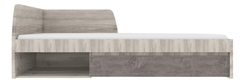 Jednolůžková postel 90 cm (válenda) Japon 1 (kaštan nairobi + onyx) (s roštem) (s úl. prostorem)