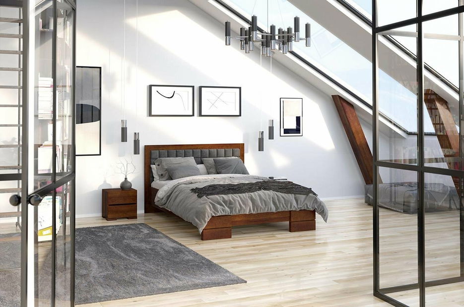 Manželská postel 200 cm Naturlig Storhamar High (borovice)