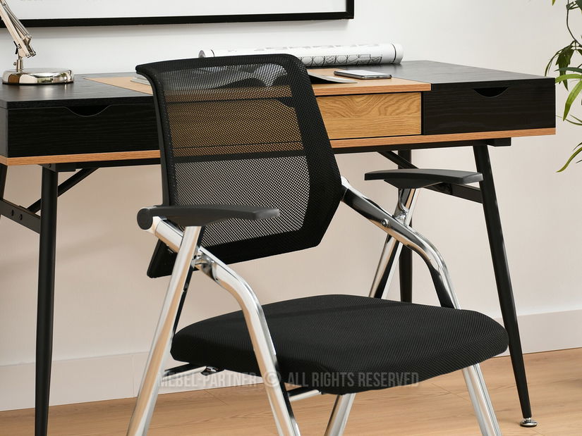 Židle Harold (černá + chromová)