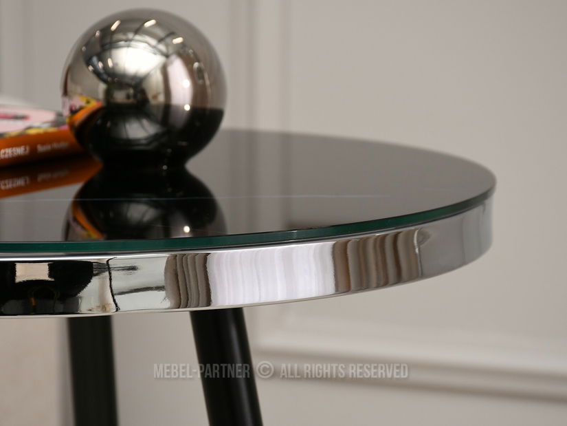 Konferenční stolek Cheops S (černá + chromová)