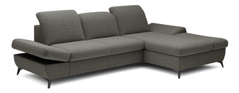Rohová sedací souprava Harpie (tmavě šedá) (P)