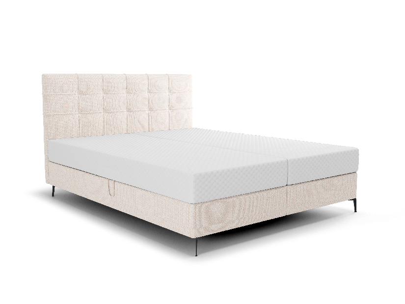 Manželská postel 140 cm Infernus Comfort (lososová) (s roštem, s úl. prostorem)