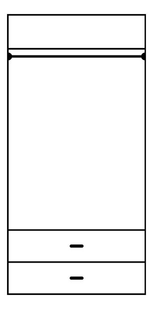 Šatní skříň Janine 2D/2S Švestka