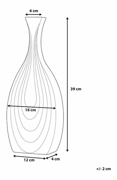 Váza TAMMIN 39 cm (sklolaminát) (bílá)