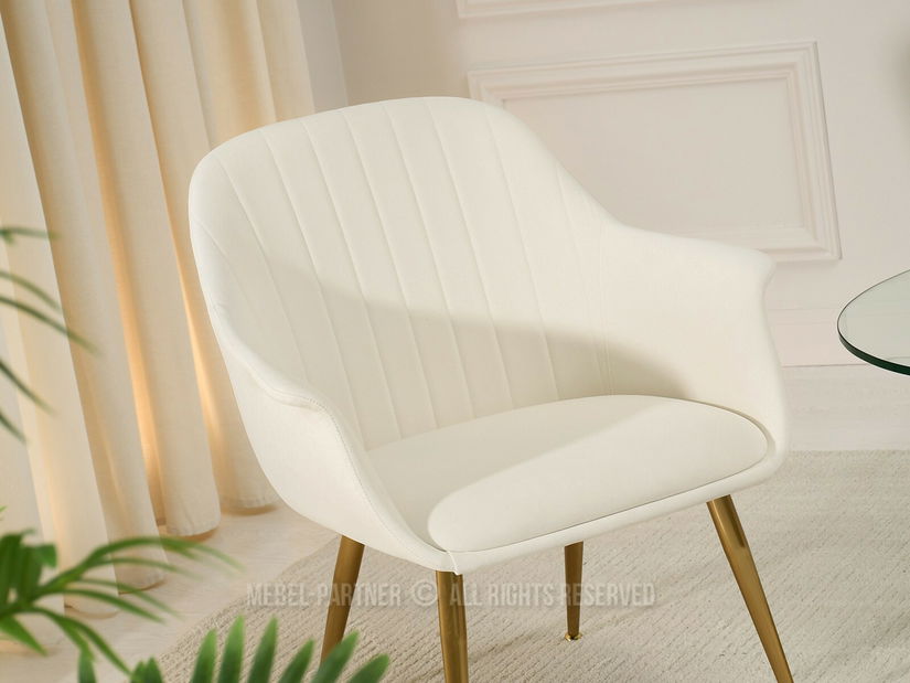 Designové křeslo Osmogos (krémová + černá)