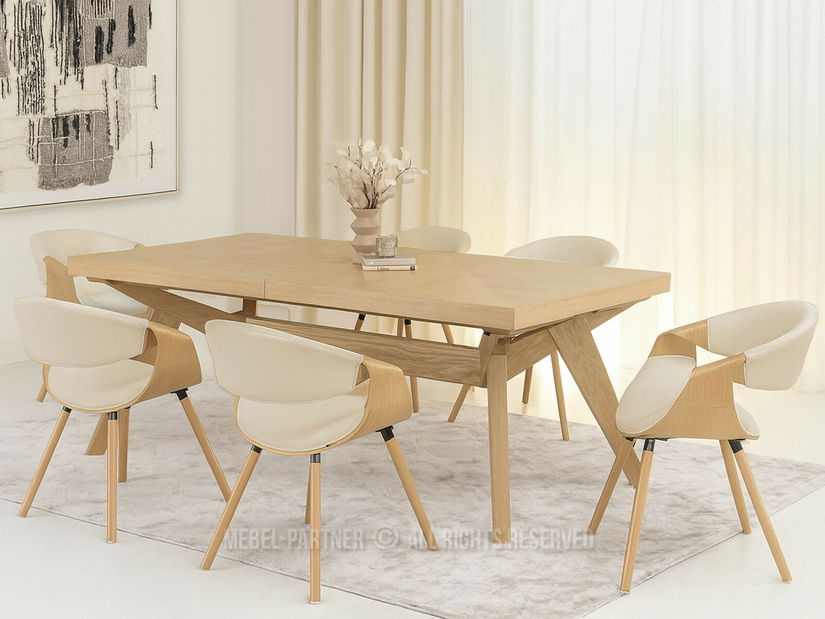 Jídelní židle Busque (béžová + dub)