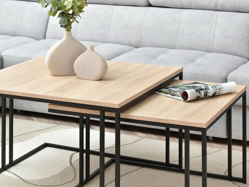 Set 2 konferenčních stolků Destapamos (černá)