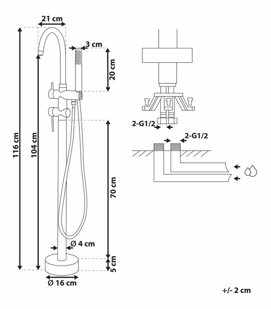 Vodovodní baterie Tamala (bílá matná)